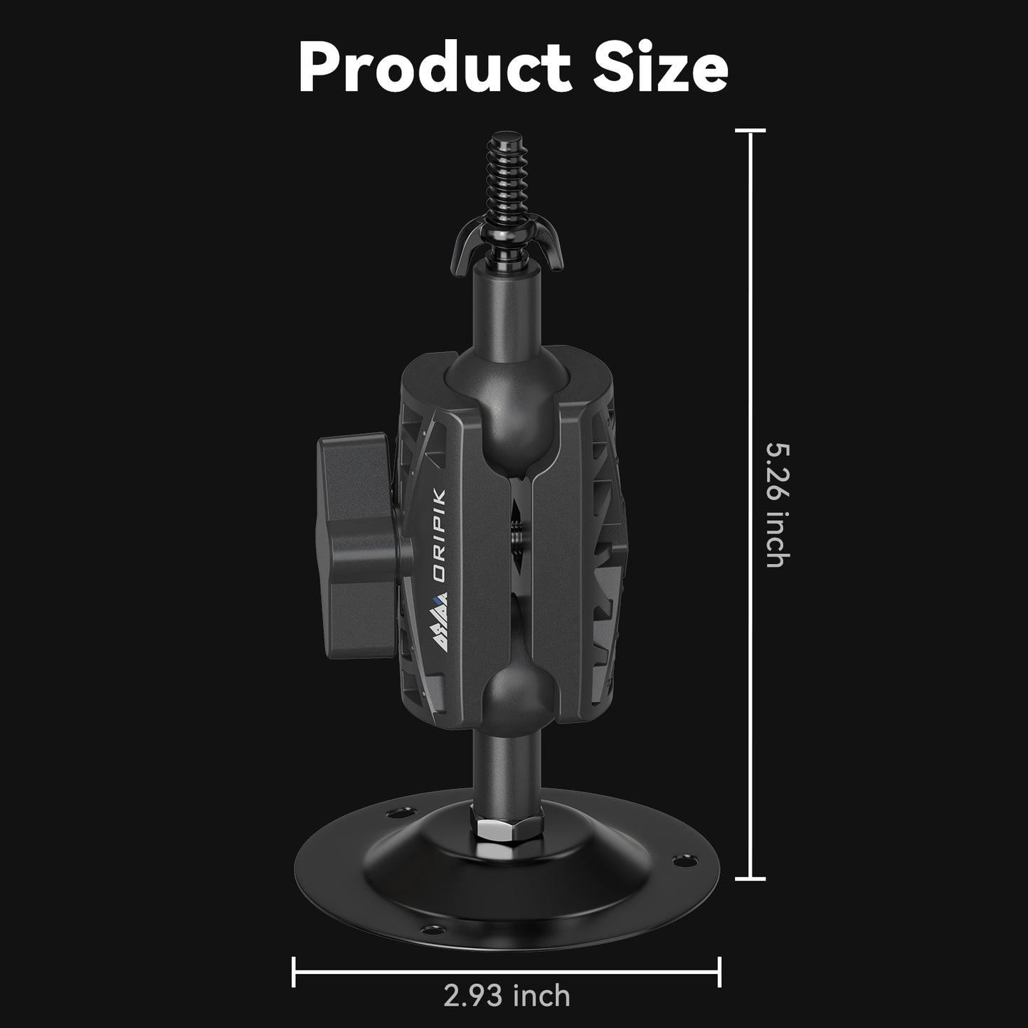 Oripik Adjustable Camera & Solar Panel Mount – 360° Dual Ball Joint