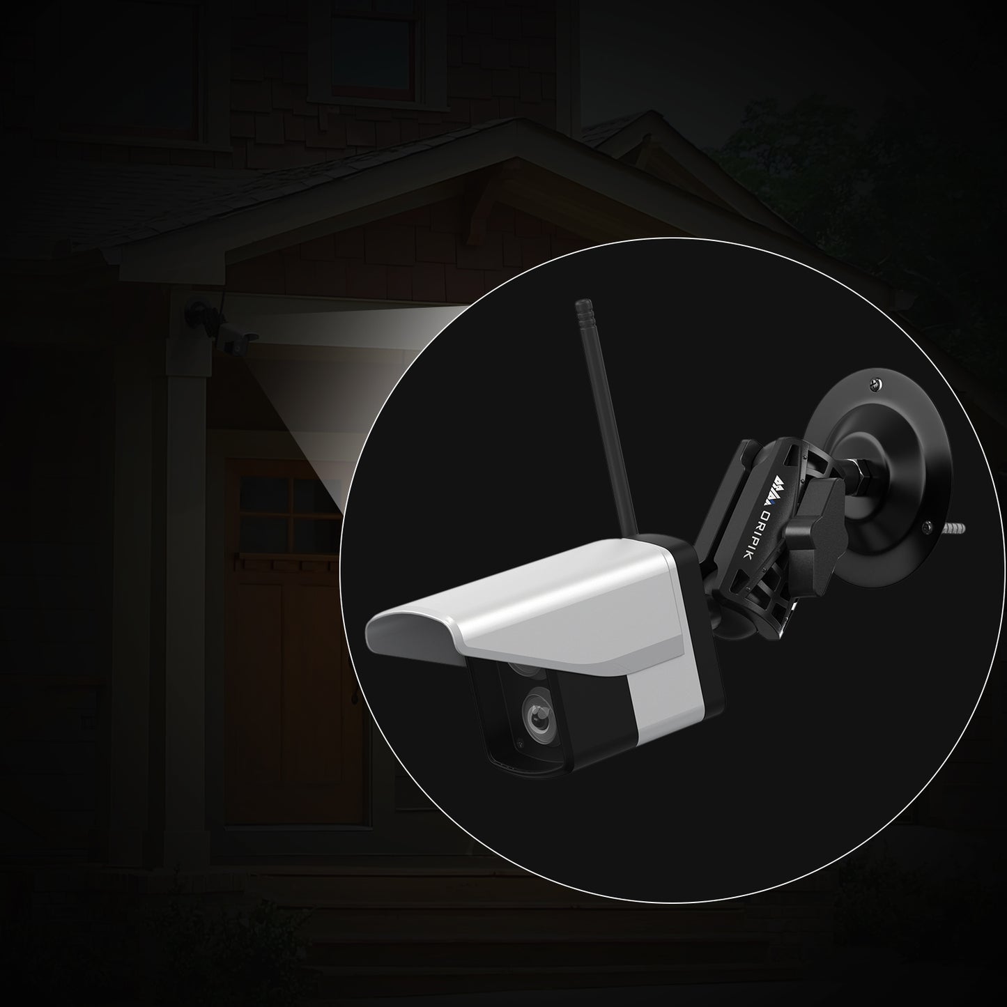 Oripik Adjustable Camera & Solar Panel Mount – 360° Dual Ball Joint
