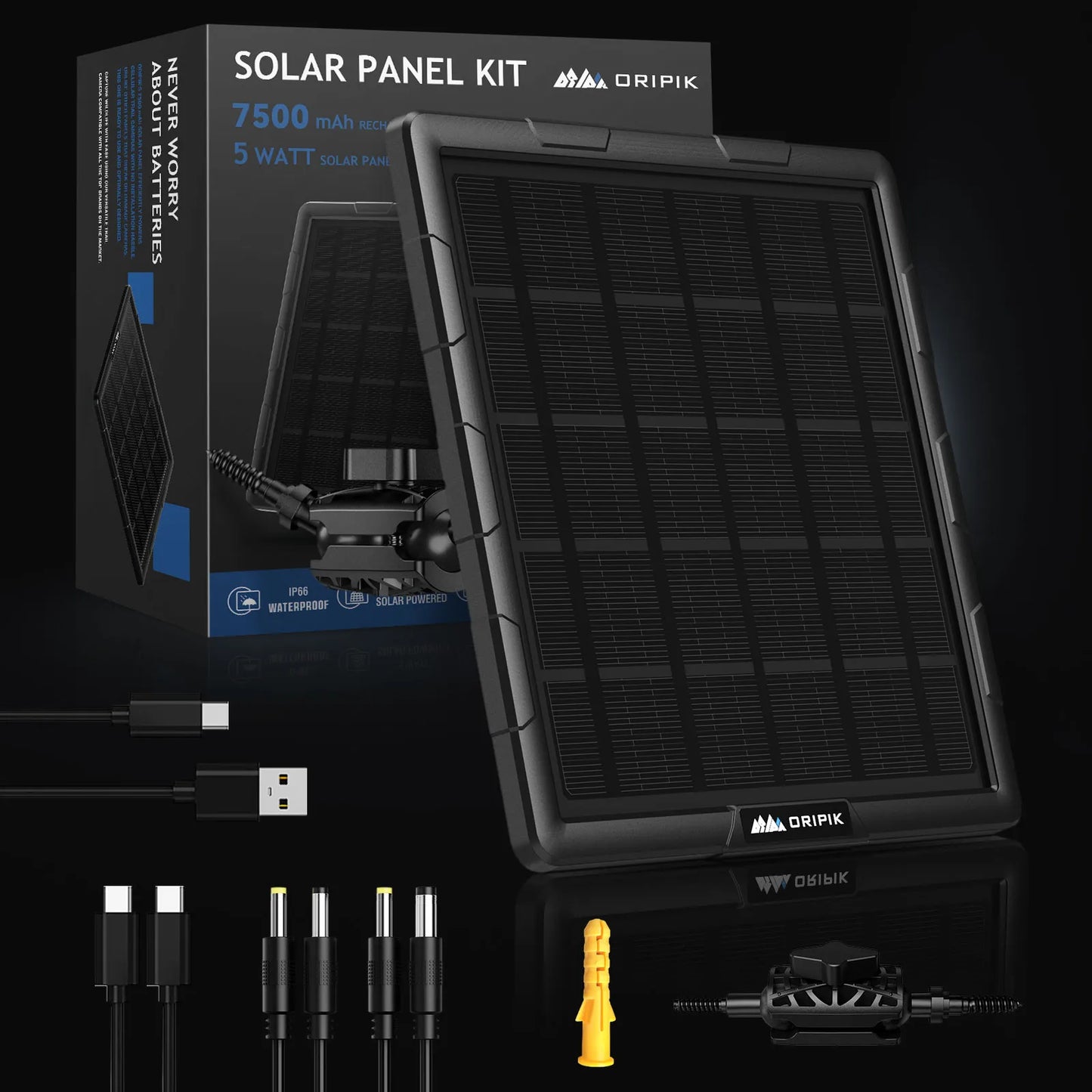 Oripik 5W Solar Panel Charger