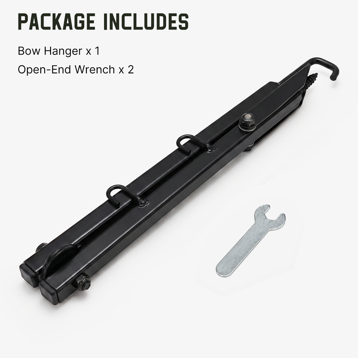 Package contents for the one-pack screw-in bow hanger
