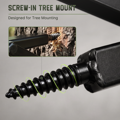 Threaded screw tip of the tree bow hanger