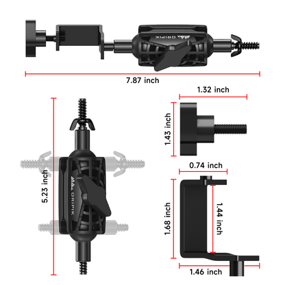 ORIPIK T-post trail camera mount dimensions and clamp measurements