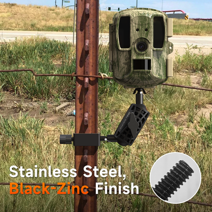 ORIPIK T-post camera mount stainless steel screw with black-zinc finish